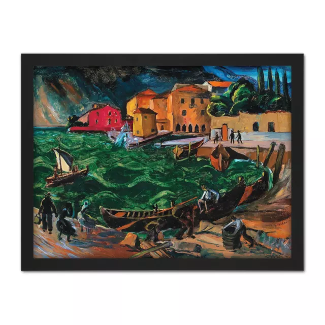 Hollenstein From Torbole Italy Painting Framed Wall Art Print 18X24 In