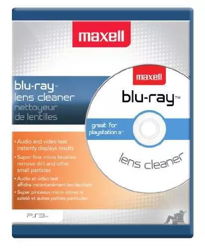 Maxell BR-LC Blu-ray Lens Cleaner for PS3 (190054) - Electronics - VERY GOOD