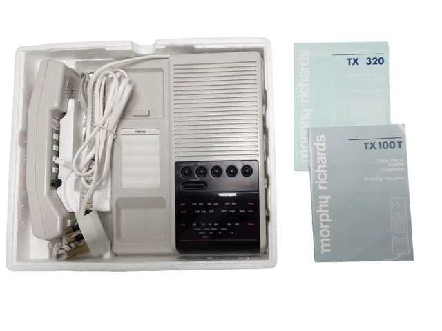 Vintage Morphy Richards Landline Home Telephone TX100T / TX320 Boxed #210