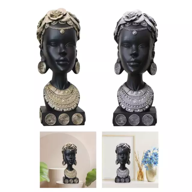 Ornement de statue de femme africaine à collectionner pour la cave à vin de