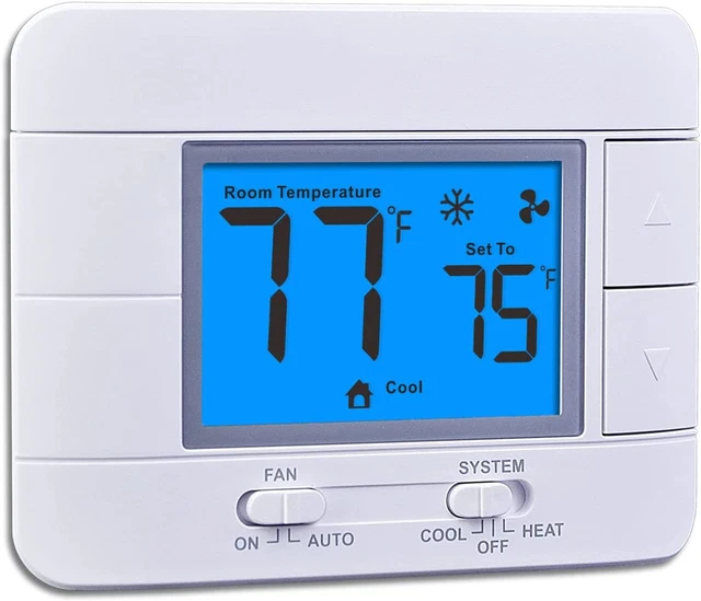 UPGRADED DIGITAL NONPROGRAMMABLE Thermostat for Home 1 Heat/1 Cool