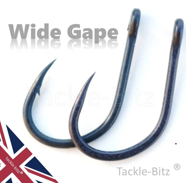 Carp Fishing Tackle Hooks Wide Gape Barbless Or Micro Barbed Sizes 6 8 and 10