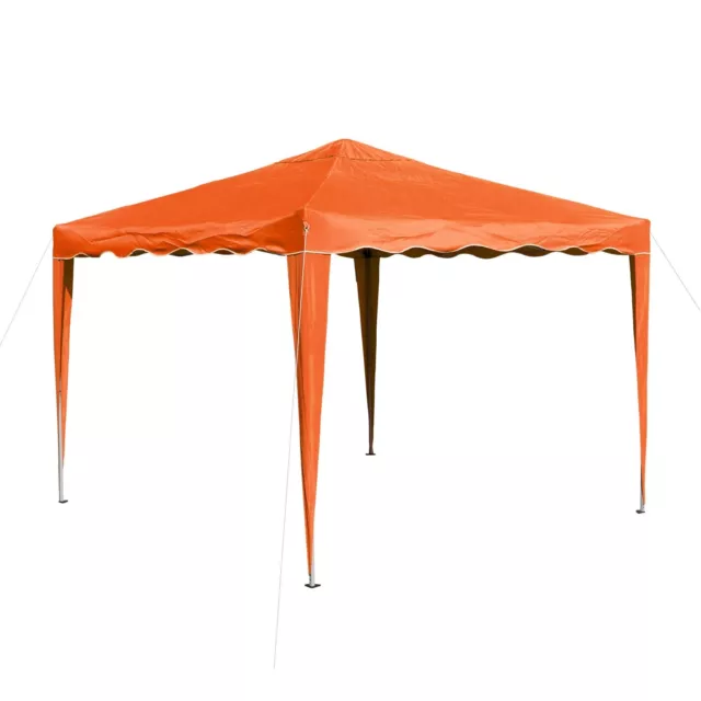 Pavillon Gartenpavillon Faltpavillon Alu/Metall 3x3m orange Garten Partyzelt