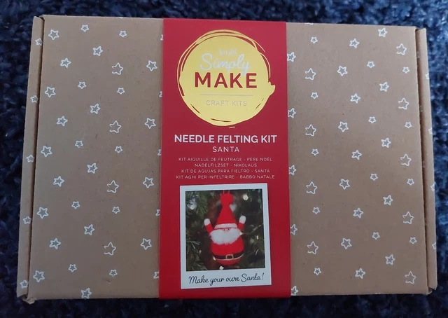 Kit de fieltro con aguja de Santa Claus manualidades navideñas