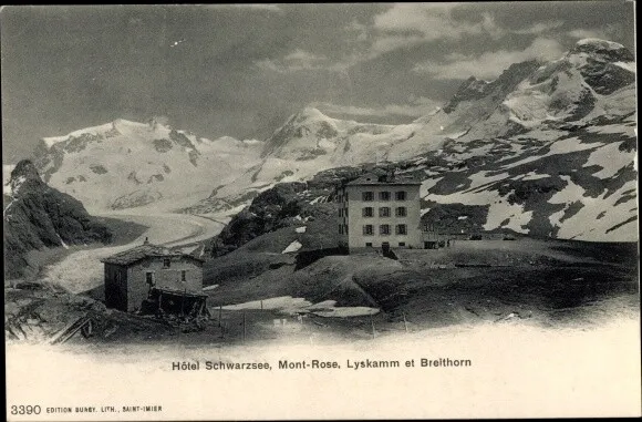 Ak Zermatt Kanton Wallis, Breithorn, Hotel Schwarzsee, Mont-Rose,... - 3691638