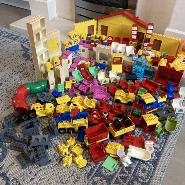 Lego Duplo Vintage House & Furniture Bundle Mixed Mediaeval, Trains, Cars, Figs