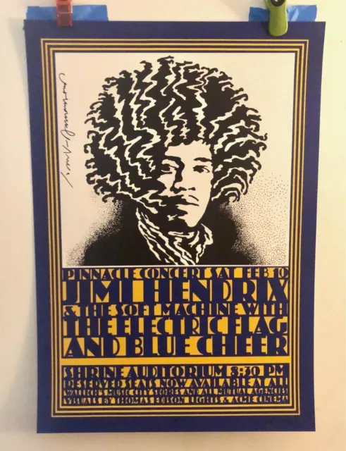 Jimi Hendrix Shrine Auditorium Poster By John Van Hamersfeld! Nice!