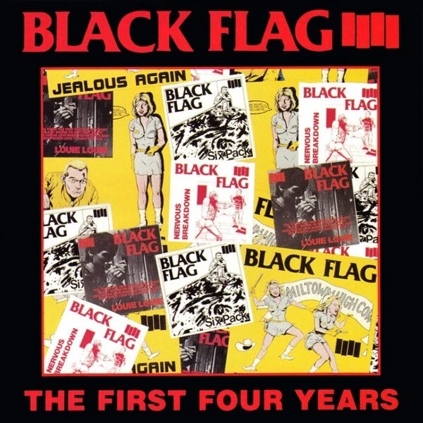 BLACK FLAG The First Four Years LP PUNK ROCK Hardcore BLACK VINYL Reissue SEALED