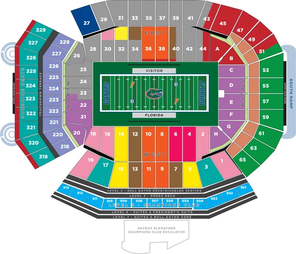 2023 Florida Gators Football Vs Florida State - 2 Chairback Seats