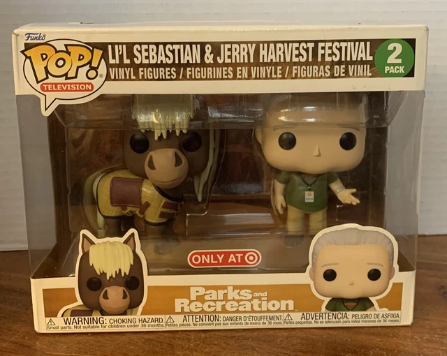 Funko POP! Parks & Recreation Jerry & Lil Sebastian 2-Pack - Collectible Vinyl Figures