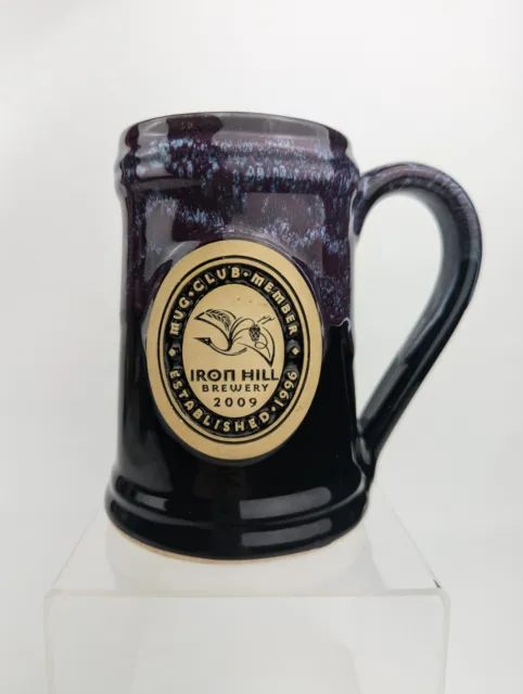 Iron Hill Brewery 2009 Mug Club Member Tankard USA Made Mug Grey Fox Pottery