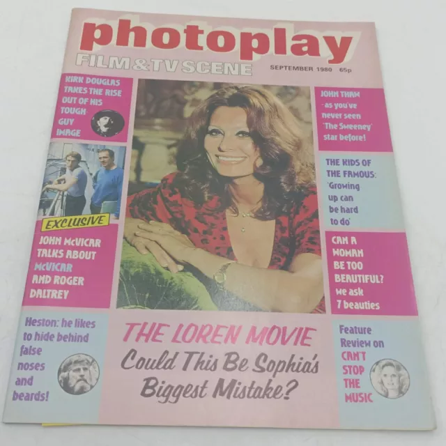 Photoplay Film & TV Scene Magazine September 1980 [Ex] Sophia Loren | John Thaw