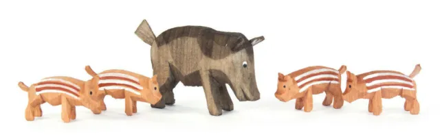 Reifentiere Tierfiguren aus Holz Erzgebirge
