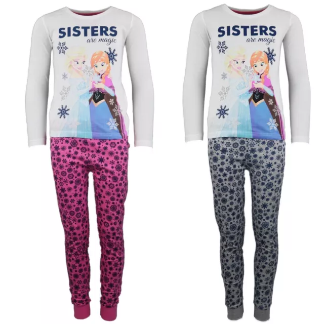 Disney Die Eiskönigin Frozen Anna Elsa Kinder Schlafanzug Pyjama 104-134