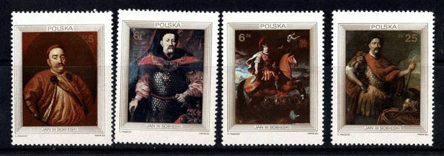 Poland Polska 1983 300Th Ann Relief Of Vienna Set Of 4 Mint Never Hinged