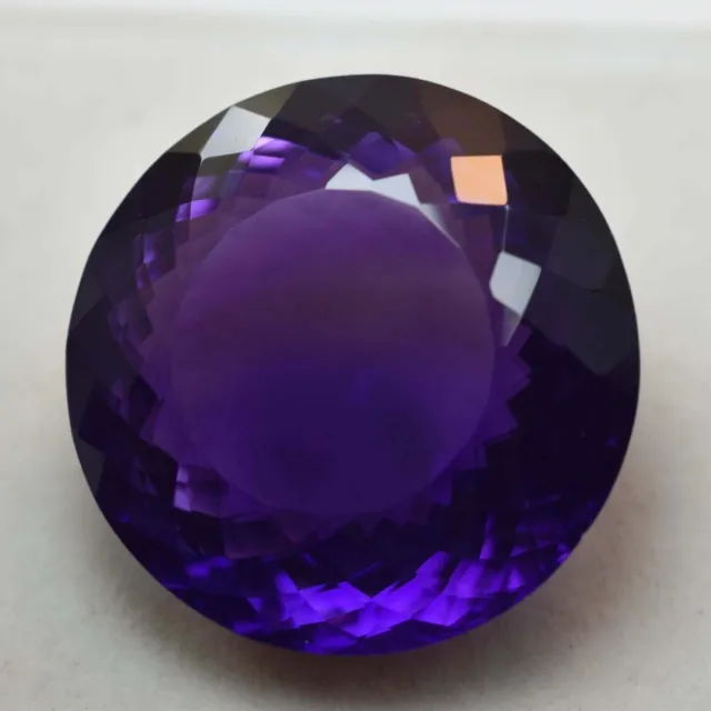 Large Purple Amethyst 77.35 CT Round Cut Loose Gemstone Gift for Women Daughter
