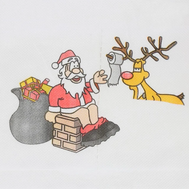 Decoracion de Navidad Papel higiénico Suministros de Navidad Rollo de tejido 7