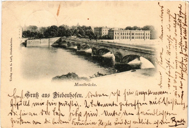 CPA AK Moselbrucke - Gruss aus DIEDENHOFEN (454579)