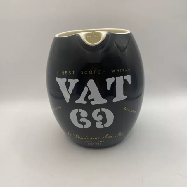 VAT 69 Scotch Whisky Jug Wade England - Vintage Barware - Rare Mancave Bar