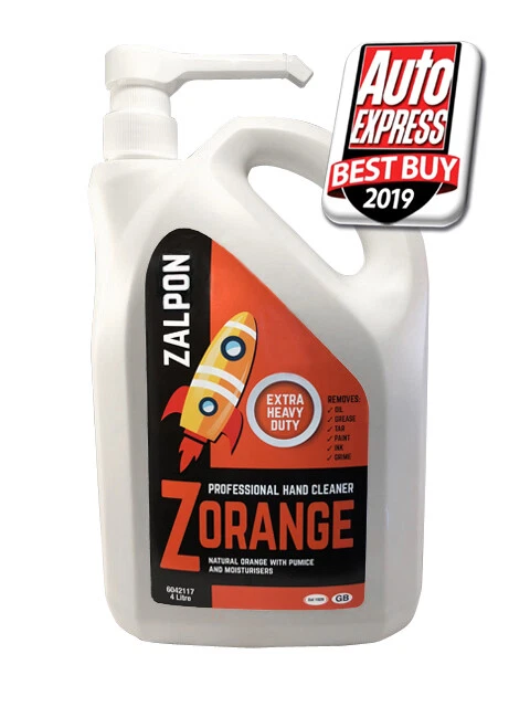 ROZALEX Zalpon ZOrange - Pulitore mani extra resistente con pomice bottiglia da 4 litri