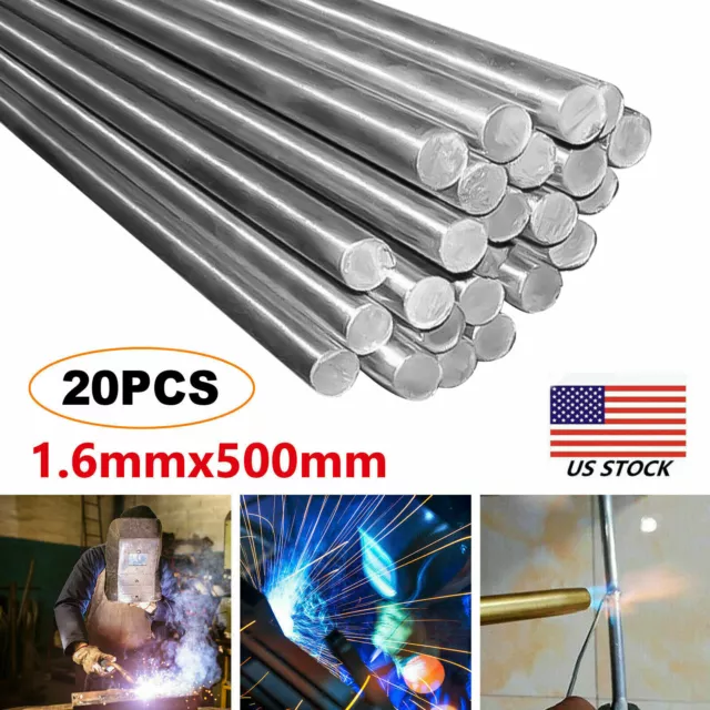 Easy Melt Welding Rods Low Temperature Aluminum Wire Brazing 20pcs - 1.6mm*500mm