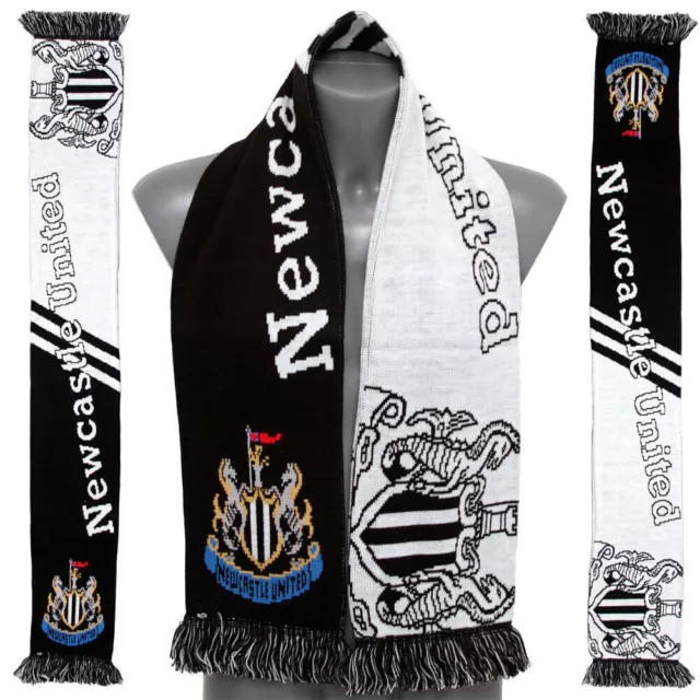 Newcastle United FC Scarf BW Official Merchandise Great Gift Idea
