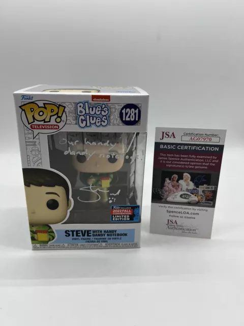 Steve Burns Blue's Clues Signed Autograph Funko Pop With Quote +Jsa Coa