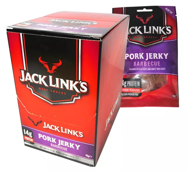 Jack Links Pork Jerky - Barbecue (10 x 50g in a Display Unit)