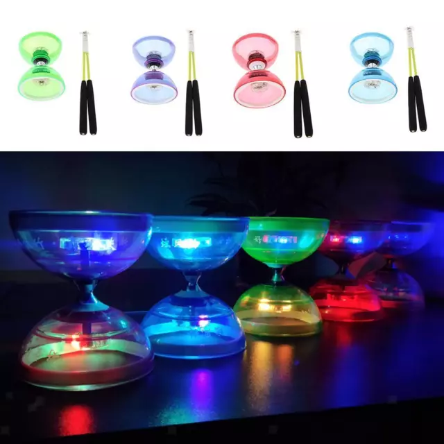 Dreifach gelagertes LED Leuchtmittel mittleres chinesisches Yoyo Diabolo