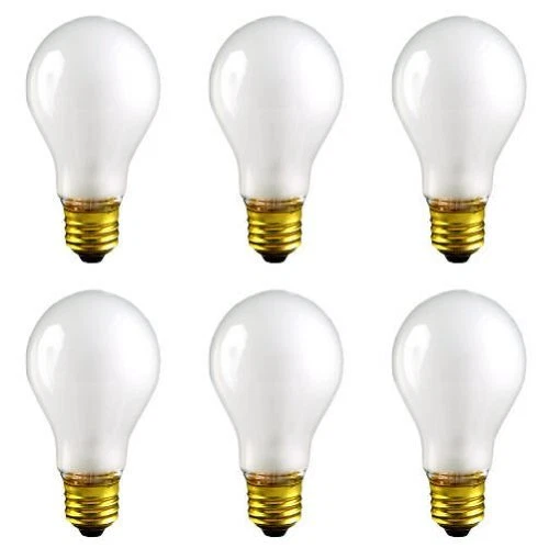 CEC Industries TS60 (Frosted) Rough Service Bulbs 130 V 60 W (Box of 6)