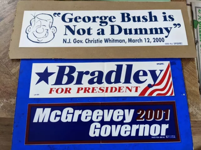 Vintage Bumper Stickers Bradley McGreevey Bush/Whitman