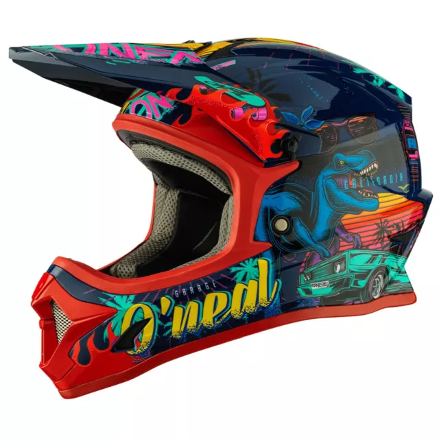 Oneal Youth Kids 1 Series Rex Graphic Offroad Motocross MX Dirtbike Helmet SRS