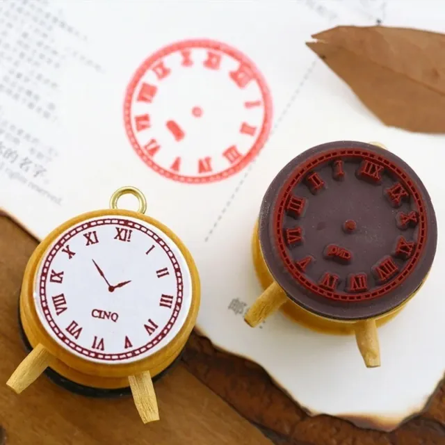 Mini Vintage Uhr Stempel DIY Holz Gummistempel für Scrapbooking Standard Stempel
