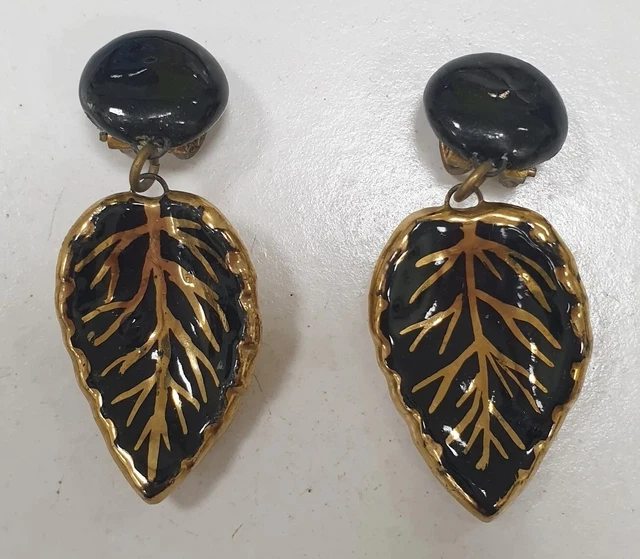 Boucles D'oreilles Vintage Céramique Bleu Turquoise - Style Années 50, Inspiré De Mithe Espelt/Line Vautrin