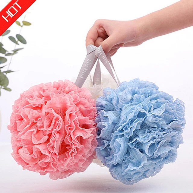 Exfoliating Large Body Scrubber Sponge Flower Brush Puff Bath Loofah Mesh Shower