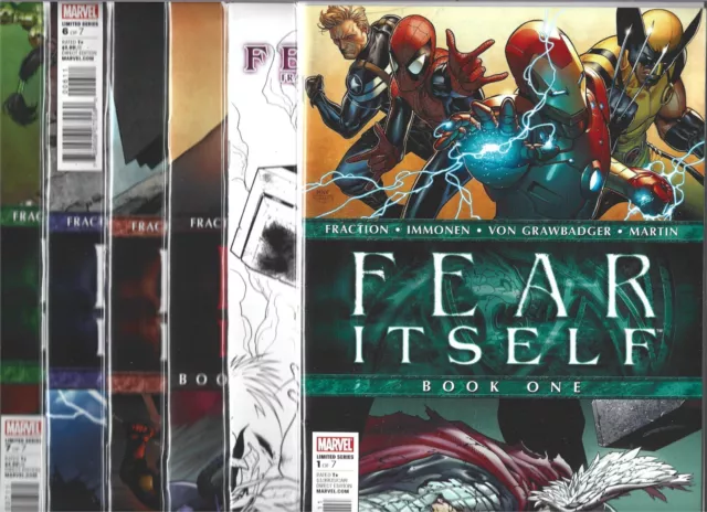 Fear Itself Near Set / Lot Of 6 - #1 #2 4Th Variant #4 2Nd #5 #6 #7 (Nm-)