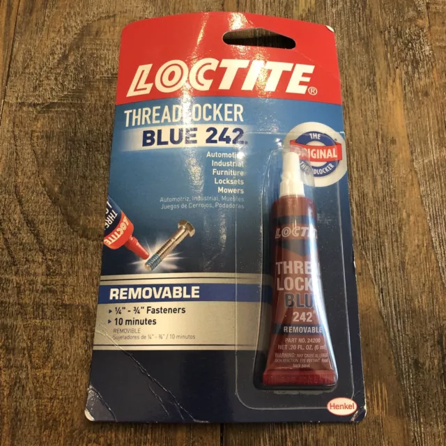 Loctite Threadlocker Blue 242 Nut/Bolt Locker - 0.20 fl oz - Metal, Stainless St