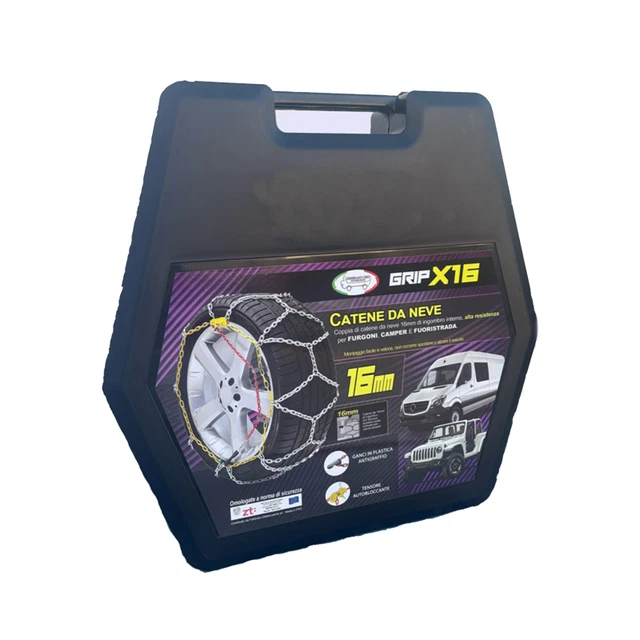 Catene Da Neve SMC OMOLOGATE 16mm - Compatibili Con Pneumatici 235/50 R 18 E Altri