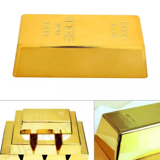 Gold Bar Bullion Paperweight Door Stop Plastic Simulation Gold Bar Gold Brick