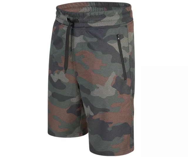 Pantaloncini bermuda Shorts sportivi pantaloni corti estivi mare mimetico verde