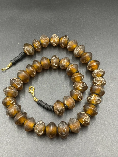 Old Ancient Antique Glass Trade bead from Central Asia