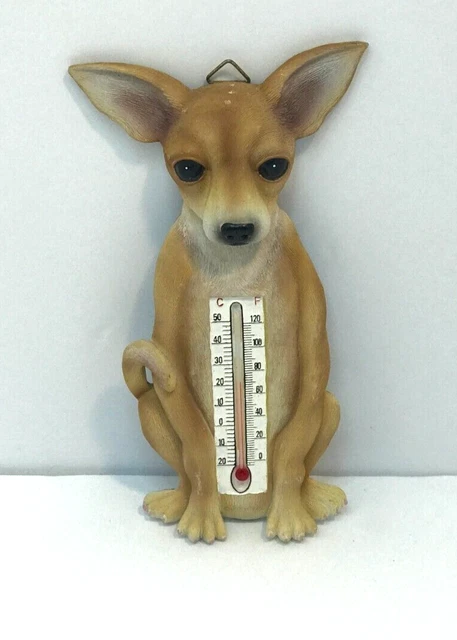 Chihuahua Dog Thermometer Wall Hanging Spoontiques