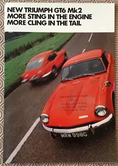 TRIUMPH GT6 MK II Car Sales Brochure 1968-69 #402/968/UK