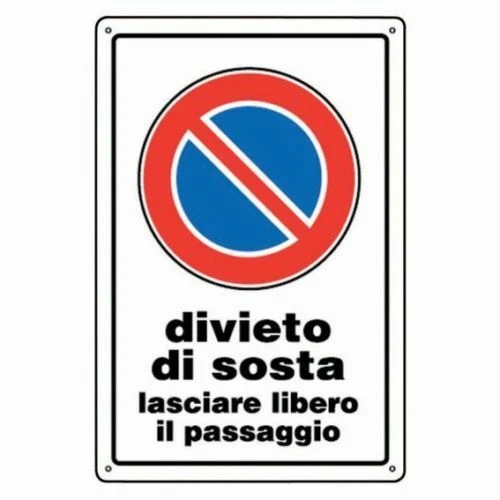 Cartello Informativo Uscita D Emergenza Lasciare Libero Il Passaggio 30x20cm In Alluminio - Foto 4