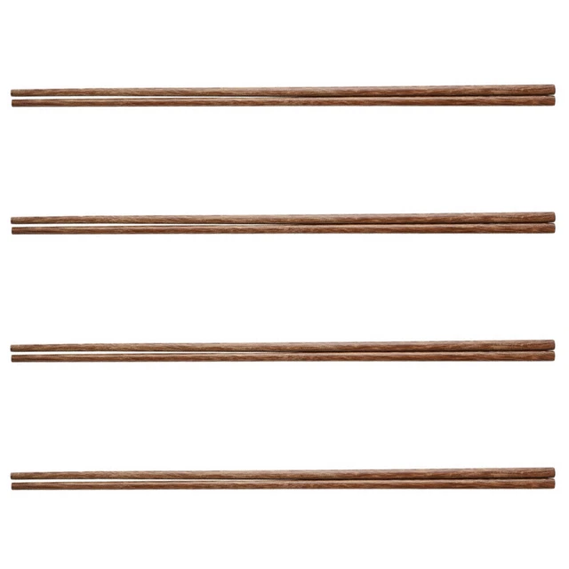 4 Stück Extra Lange Hot Pot Essstäbchen – 33 Cm Buchenholz, Rutschfest, Hitzebeständig, Ideal Zum Kochen & Braten