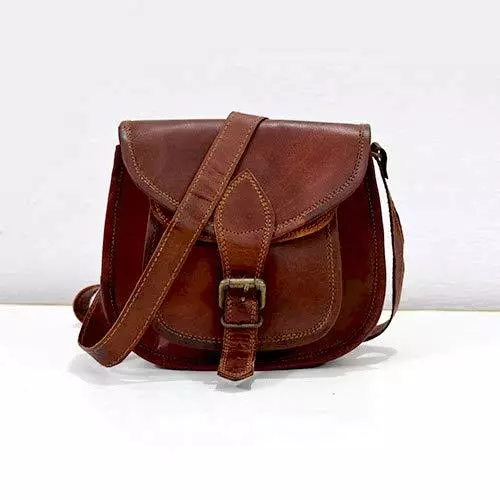 Cuir Vintage Femme Sac à Main Épaule S Messager Fourre-Tout Marron Tout