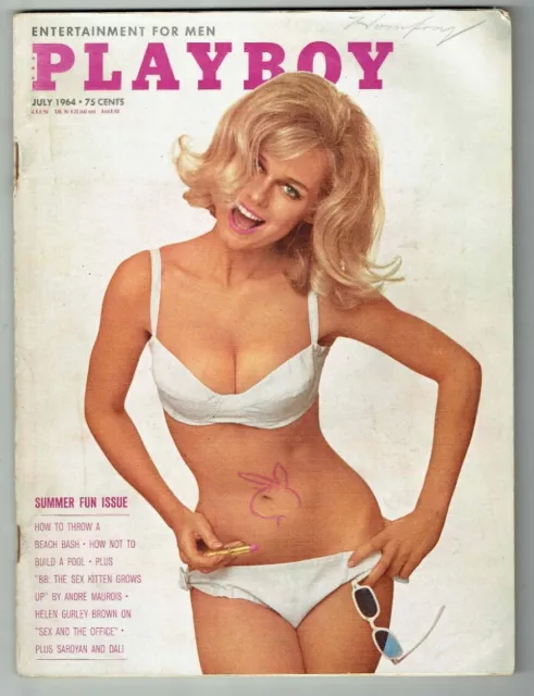 Playboy Magazine July 1964 Brigitte Bardot W/Centrefold Verygood/Condition