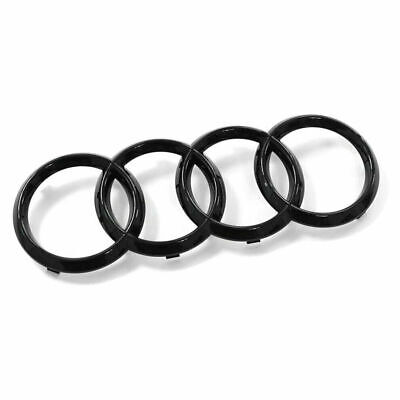 Audi Gloss Black Front Rear Grille Bonnet Badge Rings A1 A3 A4 S3 RS 273mm 193mm 3
