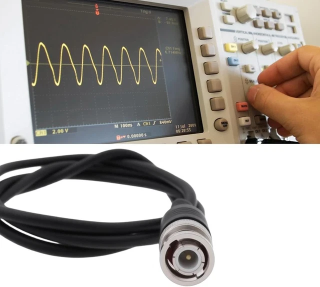2PCS BNC TO Dual Testing Hook Oscilloscope Test Leads Probes Clip ...