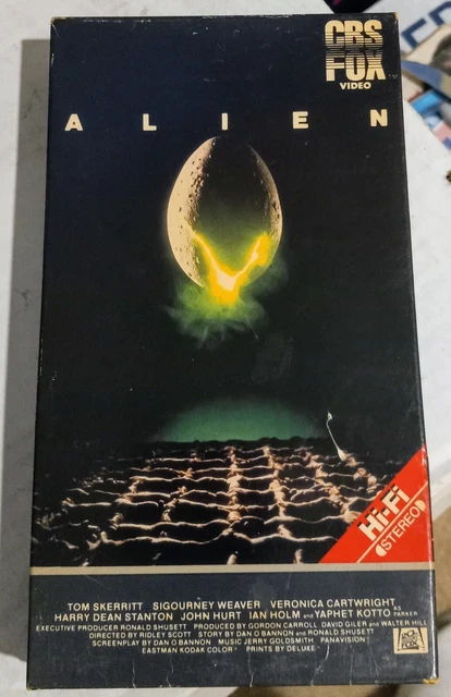 ALIEN [1984] RED Label VHS (CBS FOX) Tom Skerritt, Sigourney Weaver ...